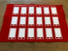 Handyparkplatz in der Farbe rot